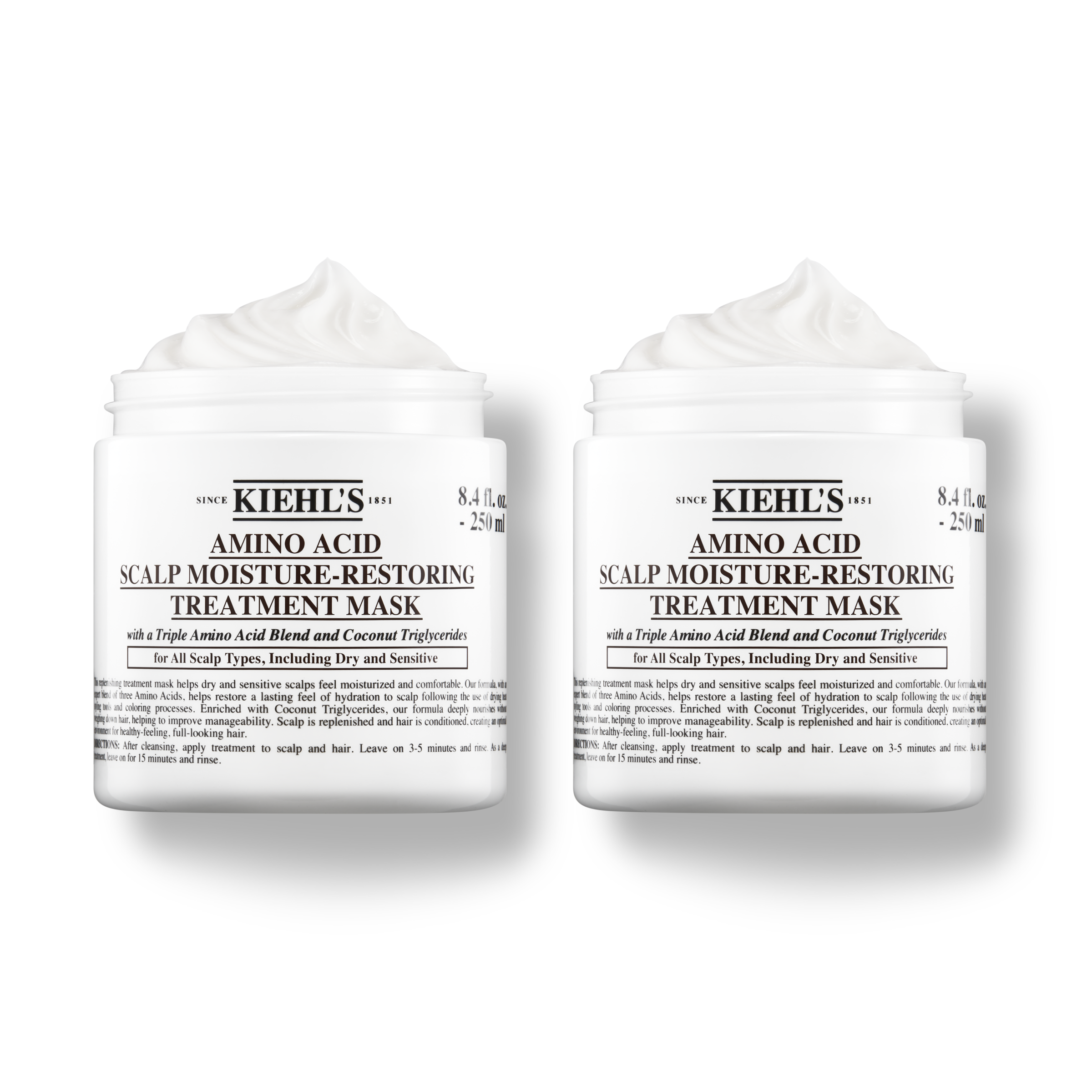 Kiehls Amino Acid Scalp Moisture-Restoring Treatment Mask 250ML Duo 64$